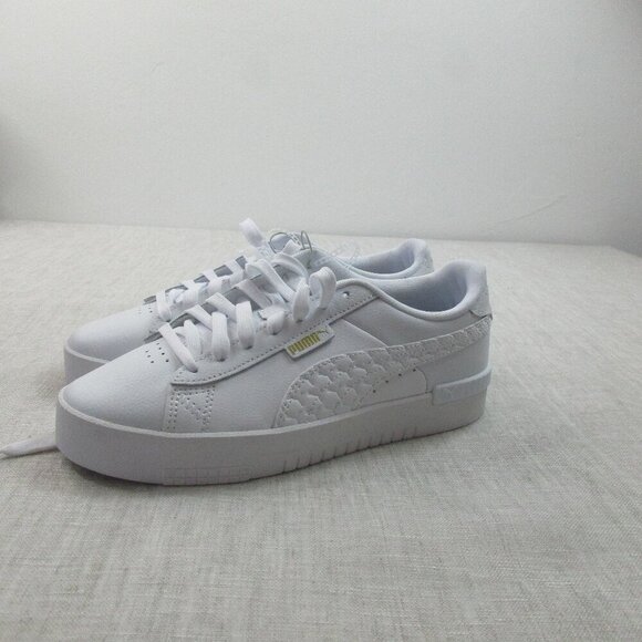 PUMA‎ Jada Dboss Athletic Sneakers Women Size 8.5 White Logo Lace Up 391738-01 - Picture 2 of 7